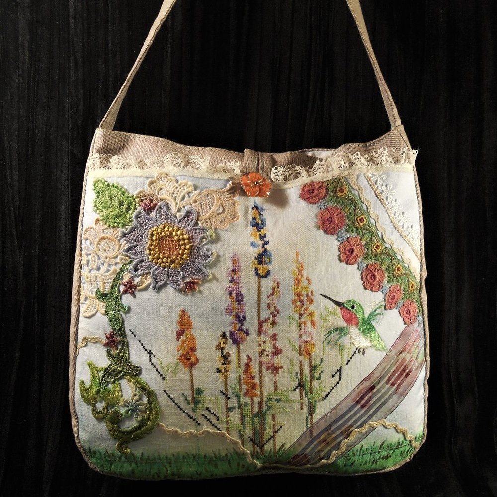 Handcrafted hand painted purse